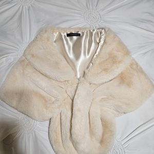 Faux fur shawl